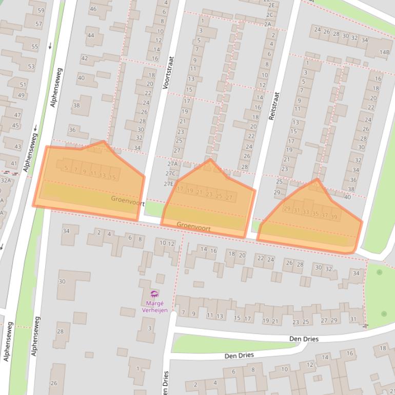 Kaart van postcodegebied 5126EH.