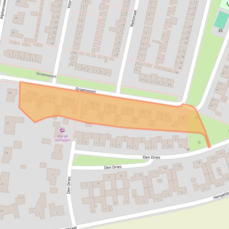 Kaart van postcodegebied 5126EJ.