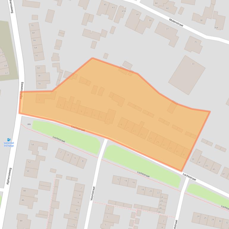 Kaart van postcodegebied 5126EP.