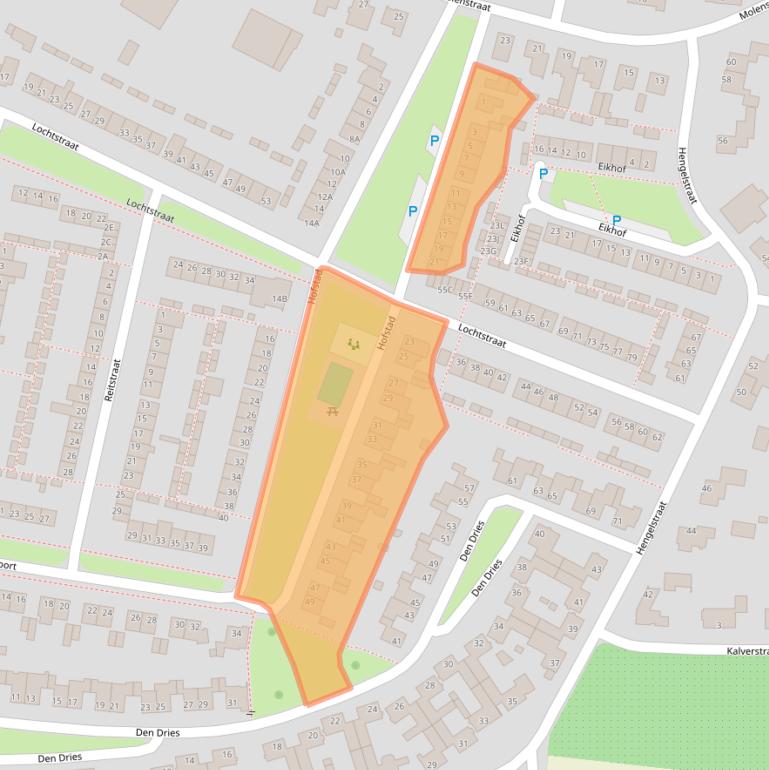 Kaart van postcodegebied 5126EW.