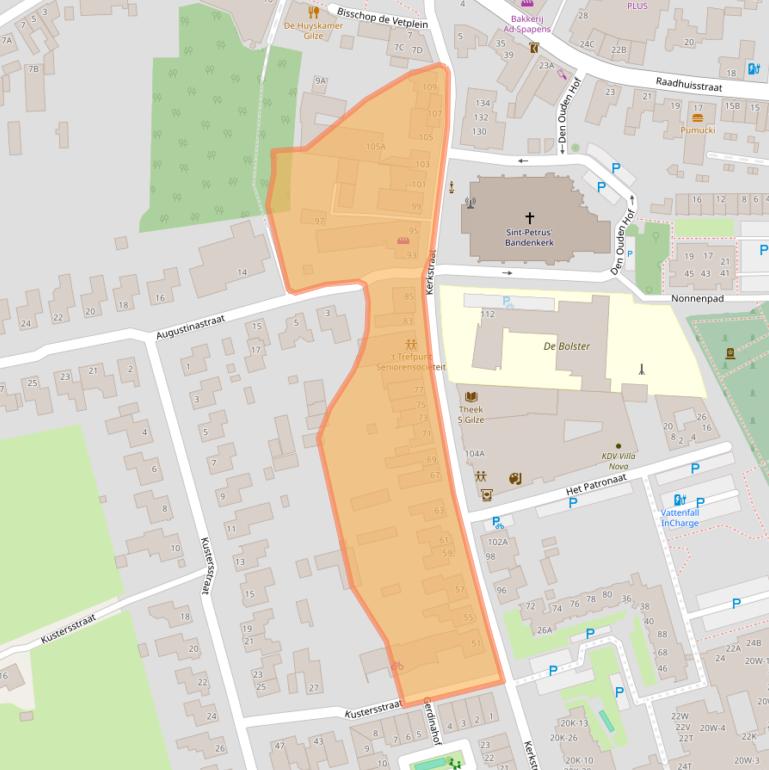 Kaart van postcodegebied 5126GB.