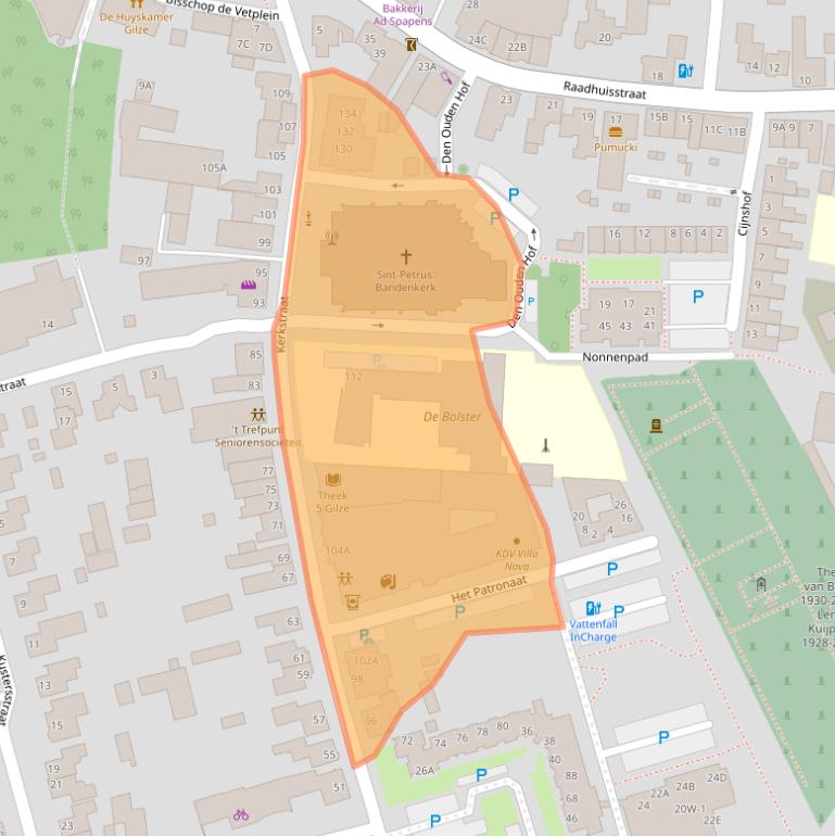Kaart van postcodegebied 5126GD.