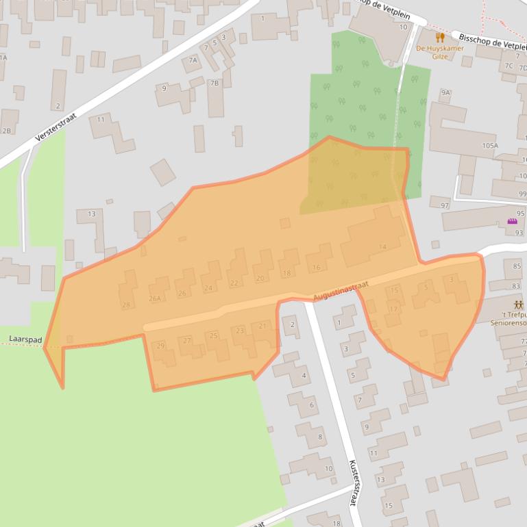 Kaart van postcodegebied 5126GK.