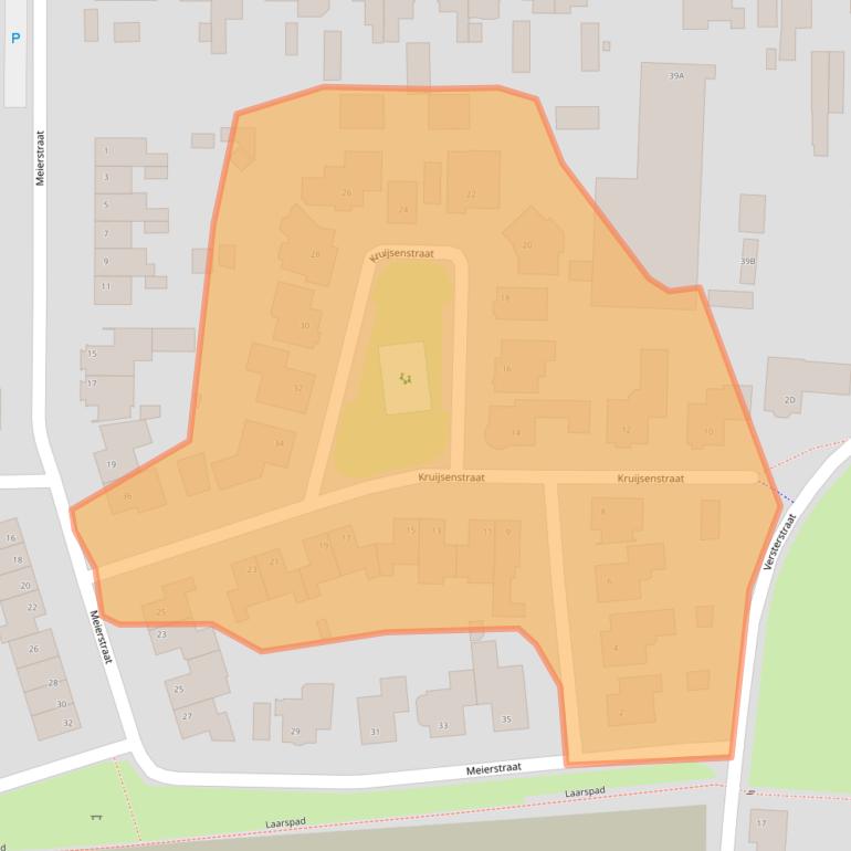 Kaart van postcodegebied 5126GM.