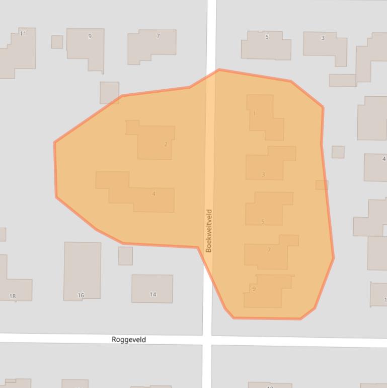 Kaart van postcodegebied 5126GW.