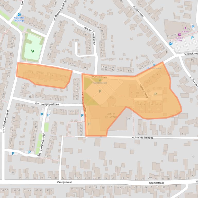 Kaart van postcodegebied 5126HA.