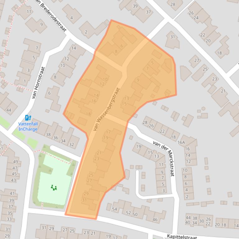 Kaart van postcodegebied 5126HE.