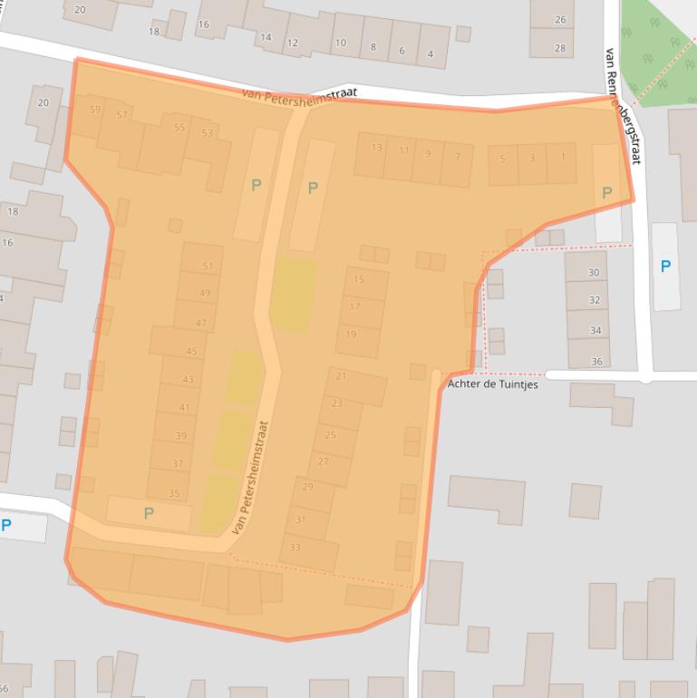 Kaart van postcodegebied 5126HJ.