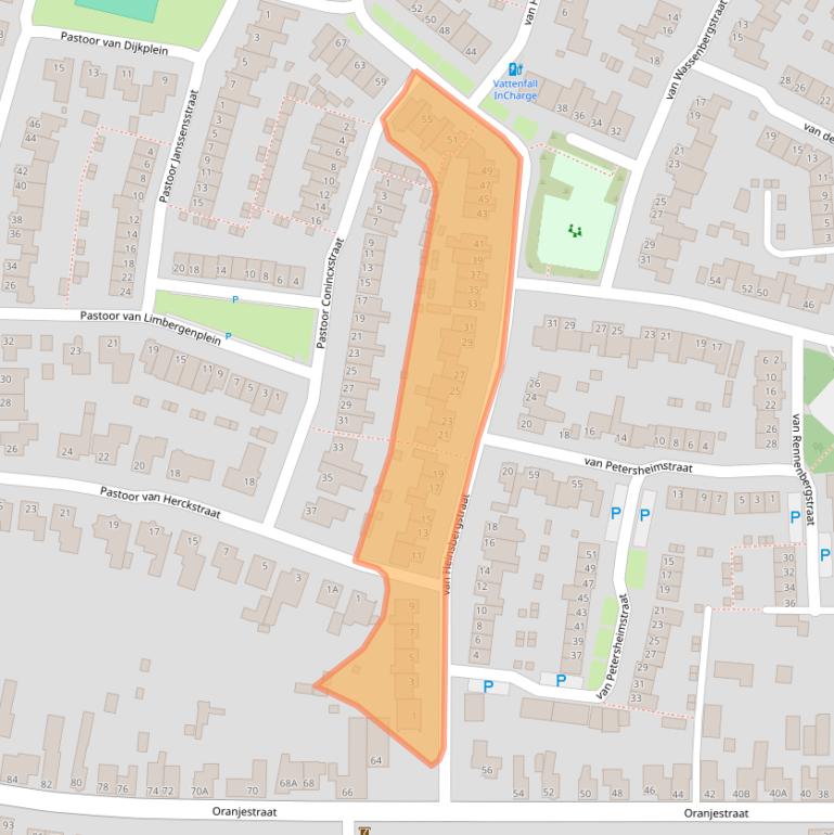 Kaart van postcodegebied 5126HL.