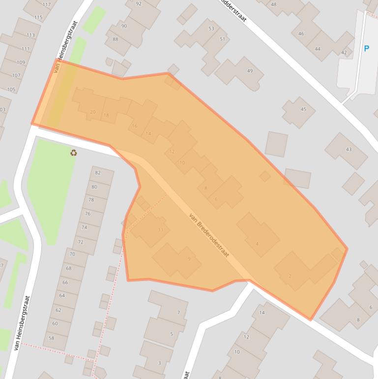 Kaart van postcodegebied 5126HZ.