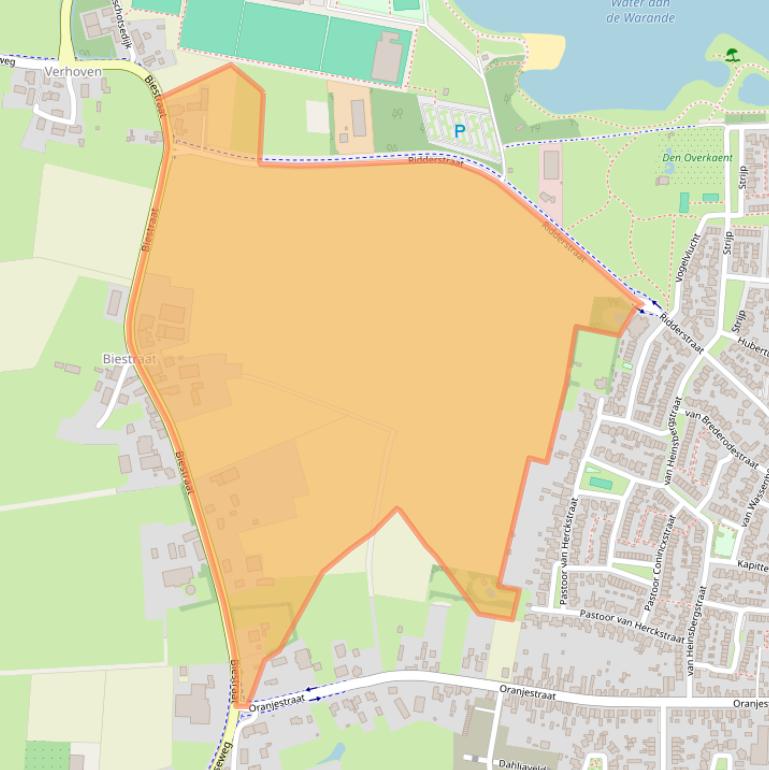 Kaart van postcodegebied 5126NJ.