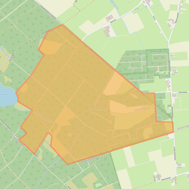 Kaart van postcodegebied 5126NS.
