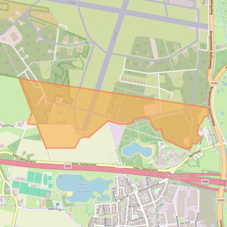 Kaart van postcodegebied 5126NZ.