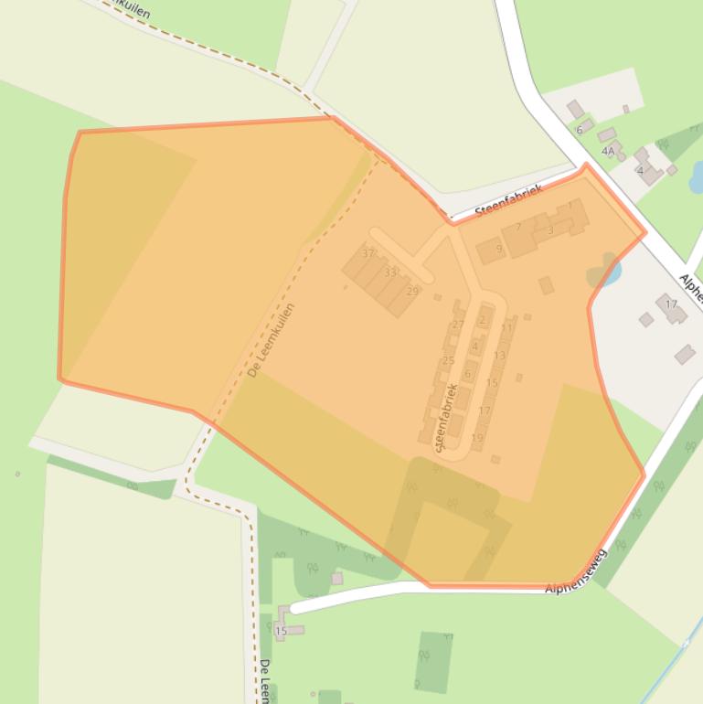 Kaart van postcodegebied 5126PB.