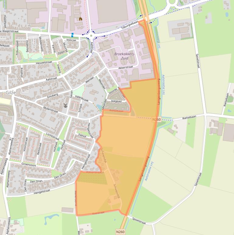 Kaart van postcodegebied 5126PK.
