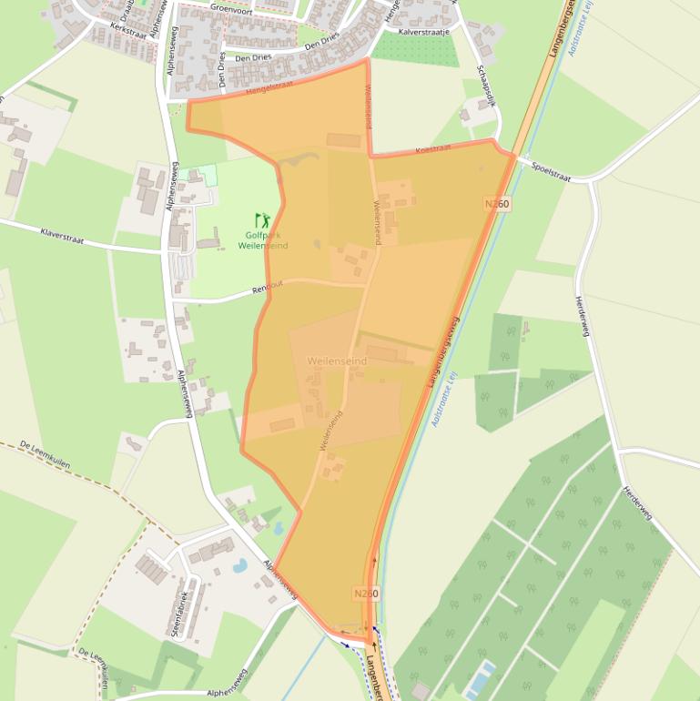 Kaart van postcodegebied 5126PM.