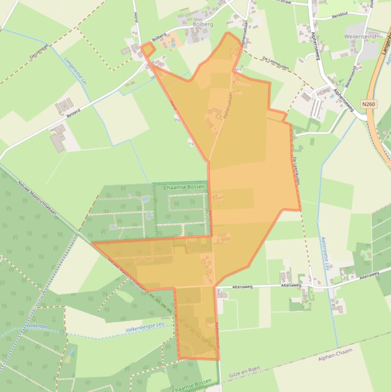 Kaart van postcodegebied 5126PR.