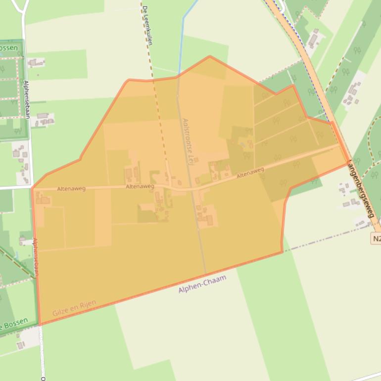 Kaart van postcodegebied 5126PS.