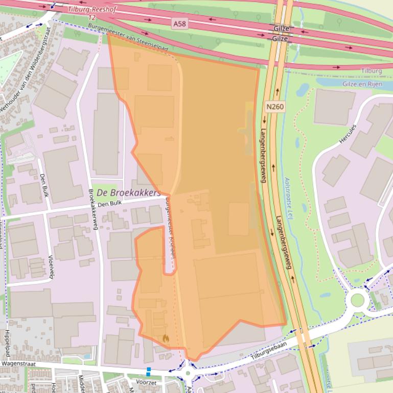 Kaart van postcodegebied 5126PT.