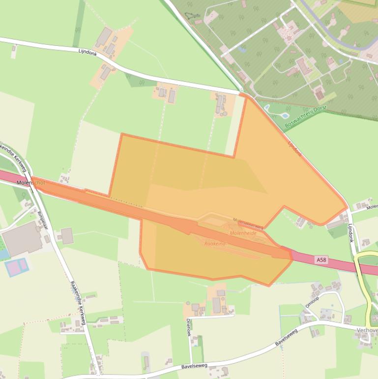 Kaart van postcodegebied 5126RX.