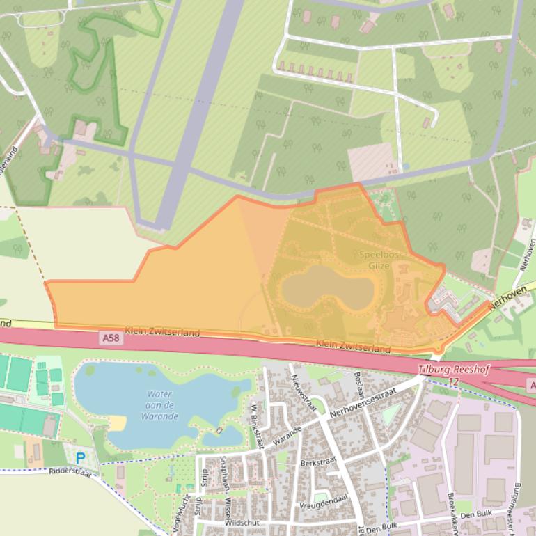 Kaart van postcodegebied 5126TA.
