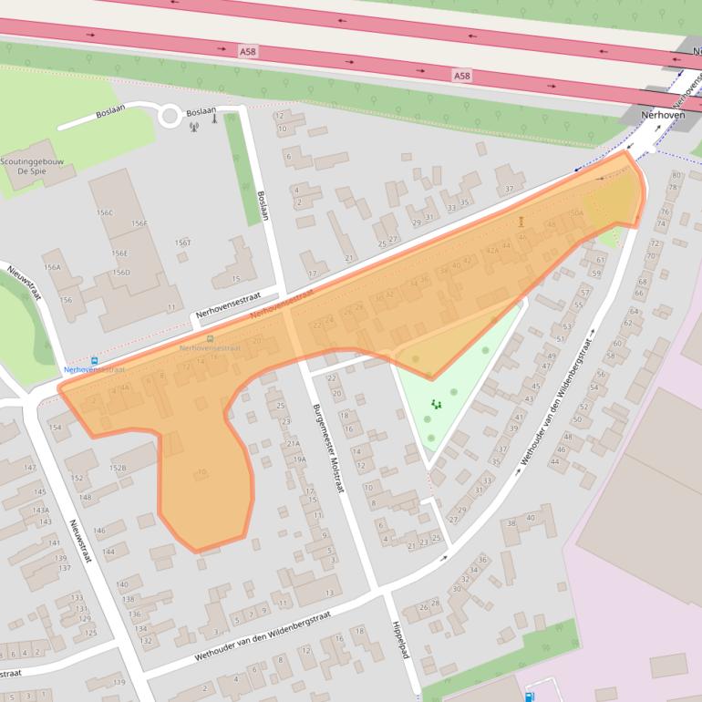 Kaart van postcodegebied 5126TE.