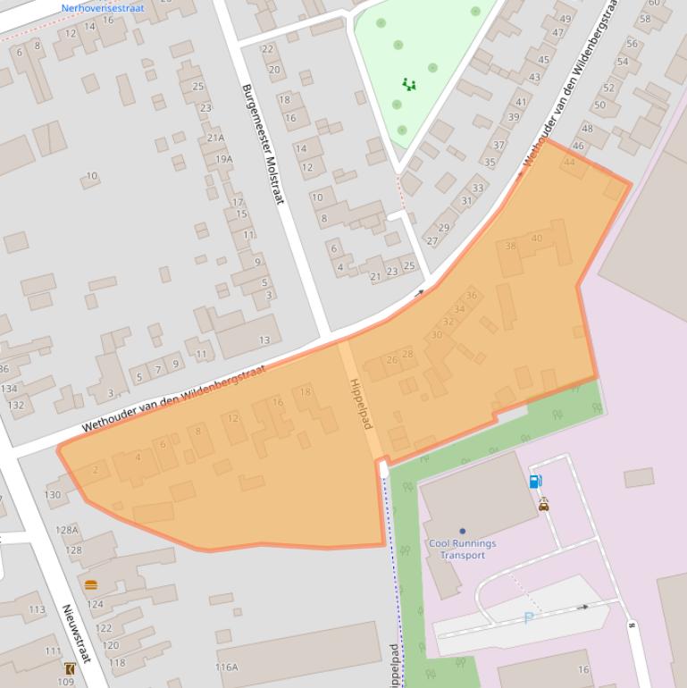 Kaart van postcodegebied 5126TM.