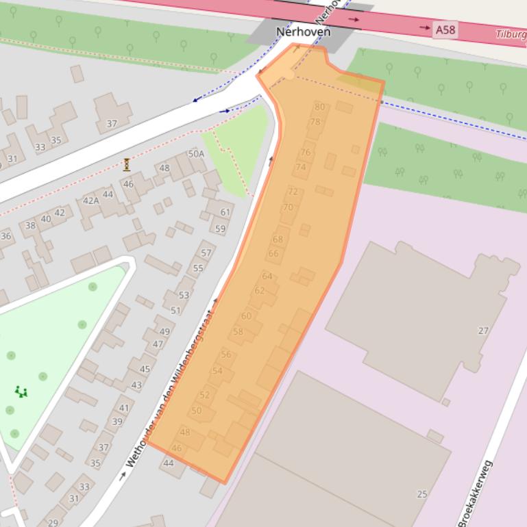 Kaart van postcodegebied 5126TN.