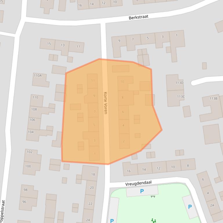 Kaart van postcodegebied 5126TR.