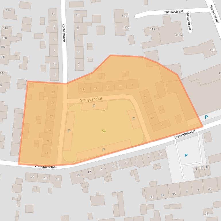 Kaart van postcodegebied 5126TT.