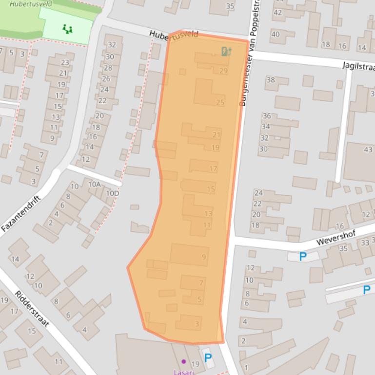 Kaart van postcodegebied 5126VA.