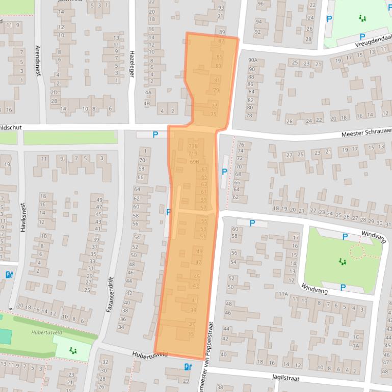 Kaart van postcodegebied 5126VB.