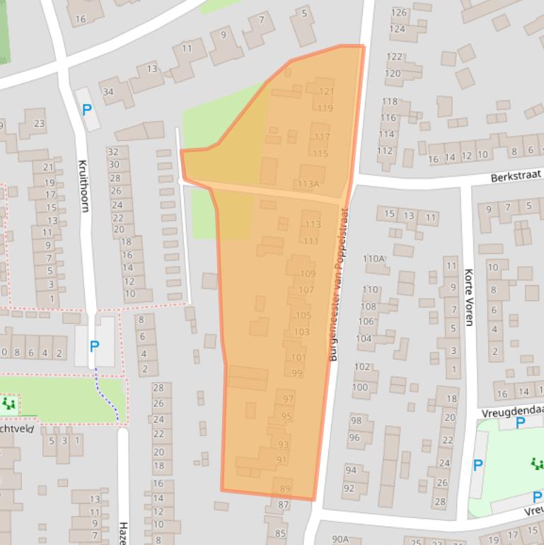 Kaart van postcodegebied 5126VC.