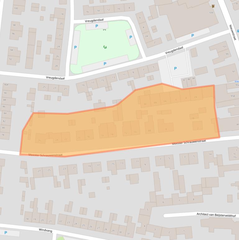 Kaart van postcodegebied 5126VP.