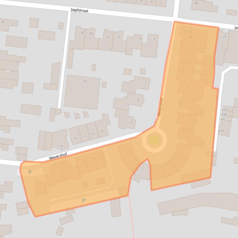 Kaart van postcodegebied 5126VW.