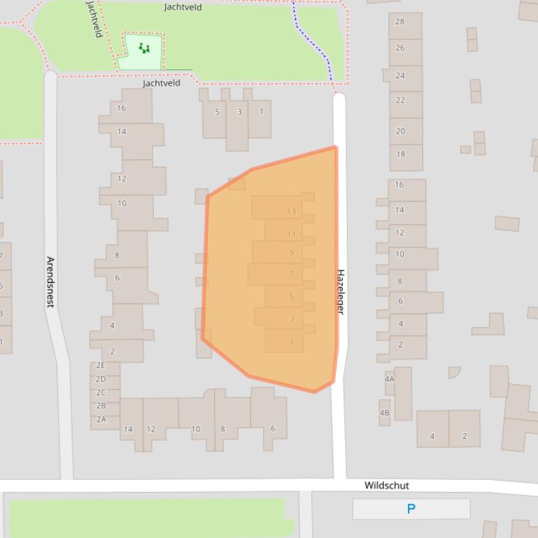 Kaart van postcodegebied 5126WE.