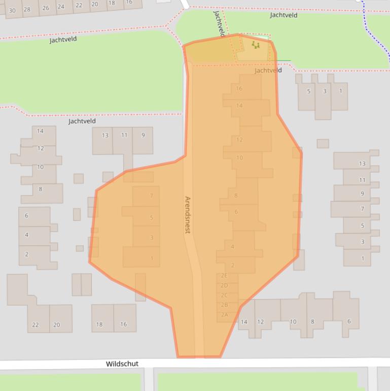 Kaart van postcodegebied 5126WJ.