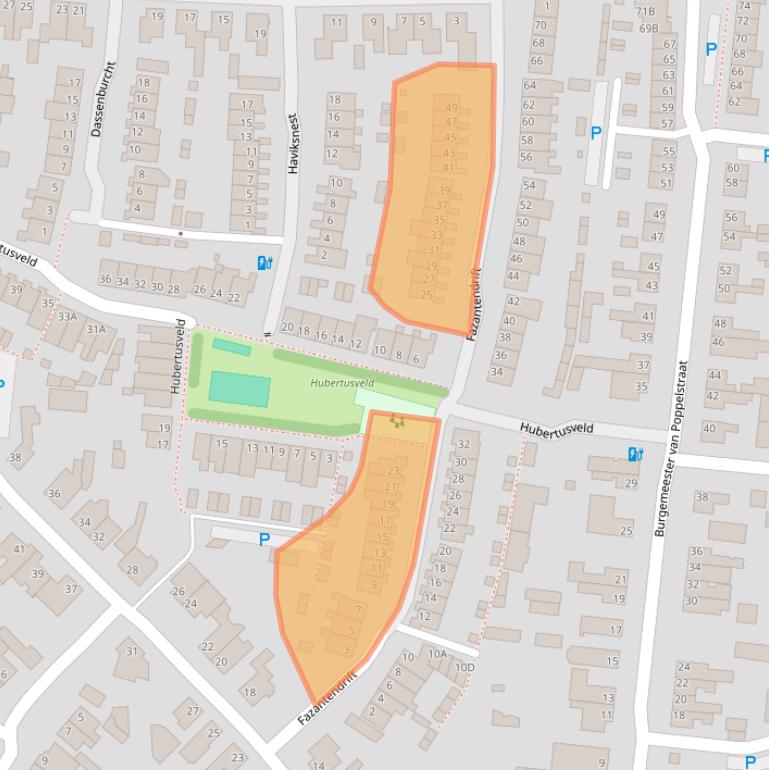 Kaart van postcodegebied 5126XA.