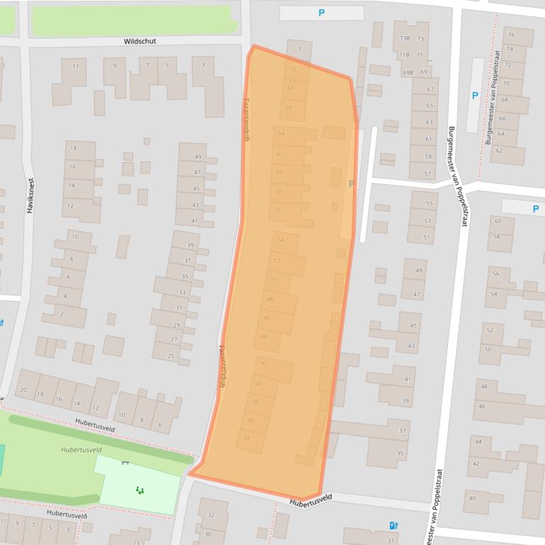 Kaart van postcodegebied 5126XC.