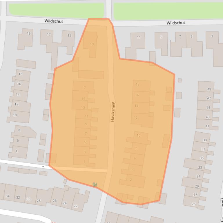 Kaart van postcodegebied 5126XD.