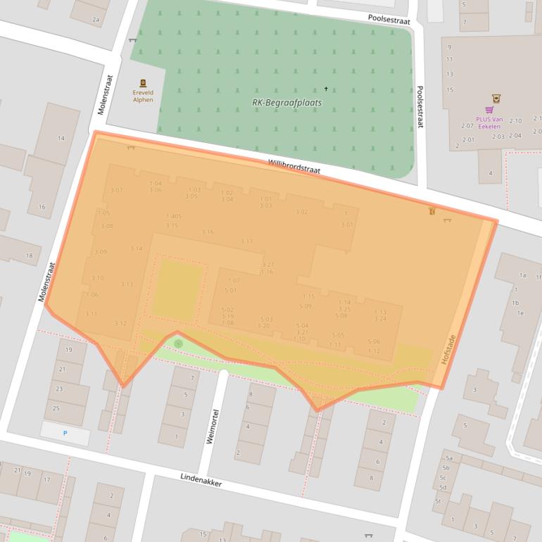 Kaart van postcodegebied 5131AJ.