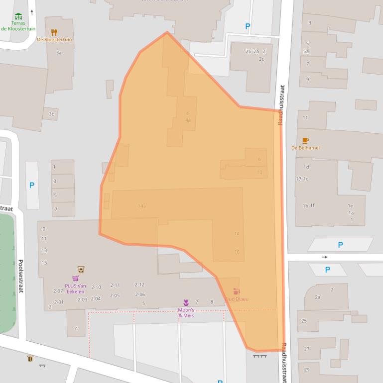 Kaart van postcodegebied 5131AM.