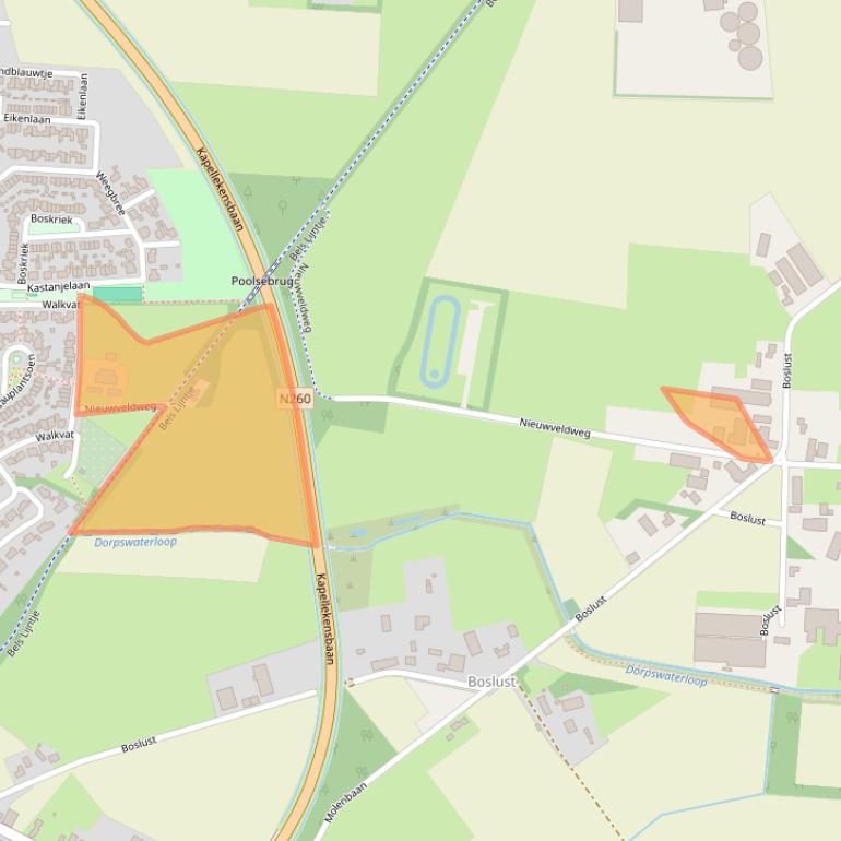 Kaart van postcodegebied 5131AN.