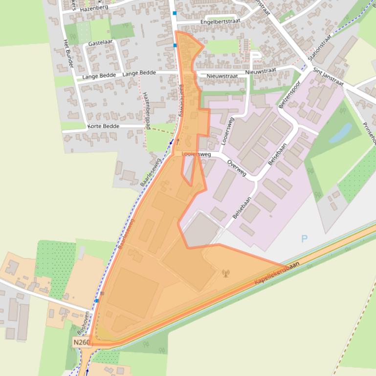 Kaart van postcodegebied 5131BB.