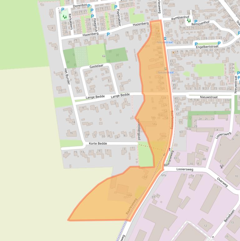 Kaart van postcodegebied 5131BD.