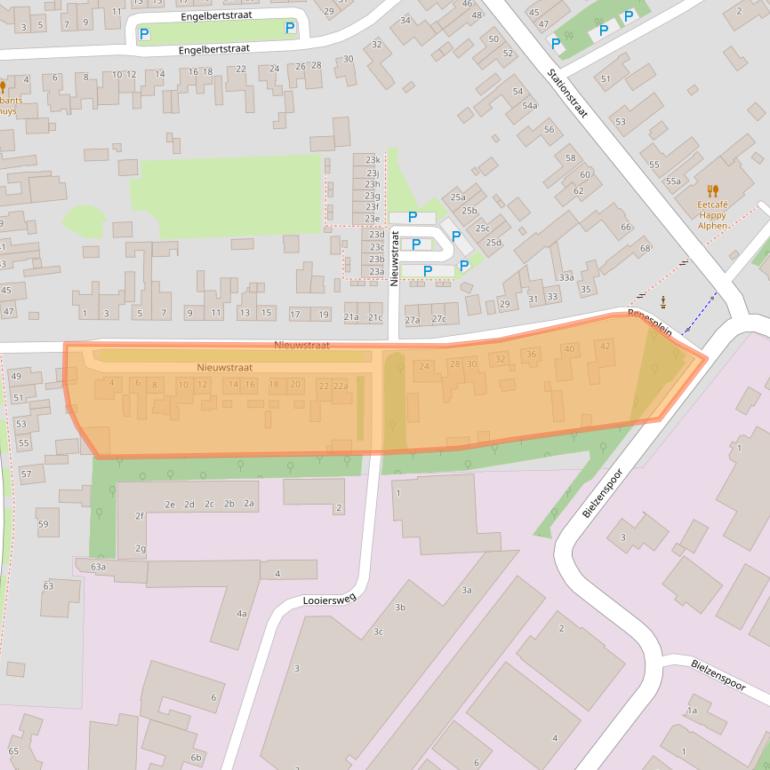 Kaart van postcodegebied 5131BH.