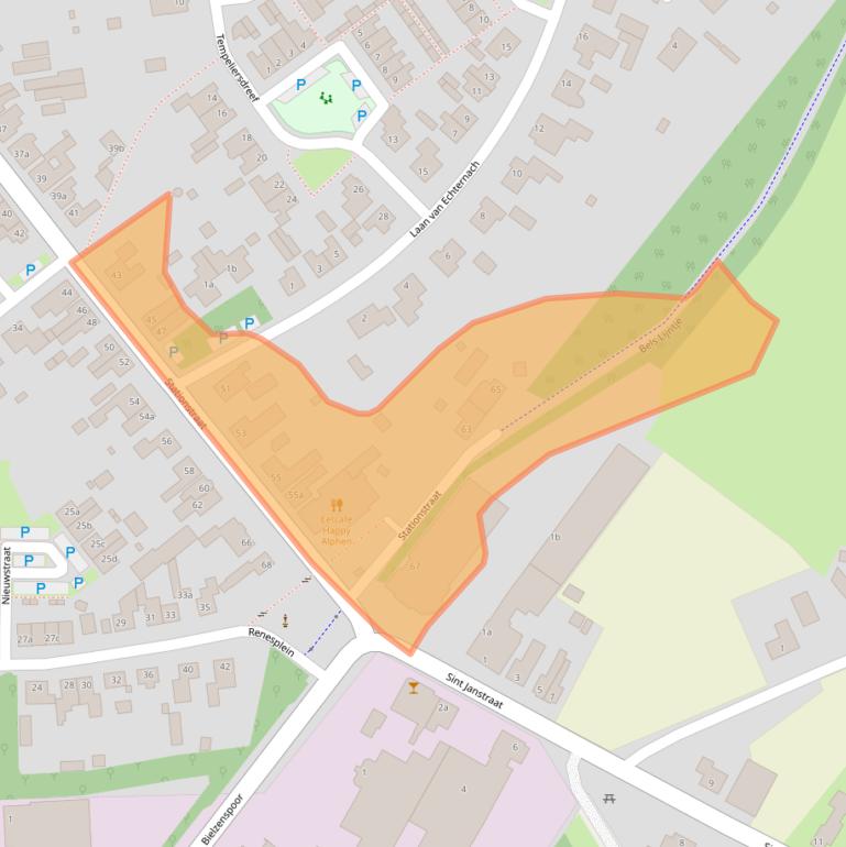 Kaart van postcodegebied 5131BM.