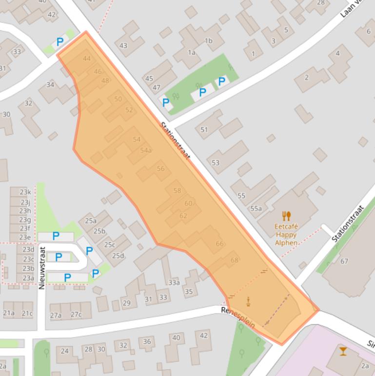 Kaart van postcodegebied 5131BP.