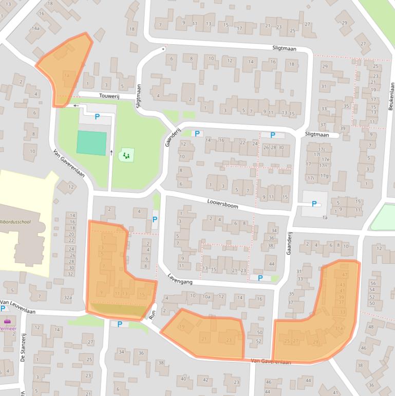 Kaart van postcodegebied 5131CS.