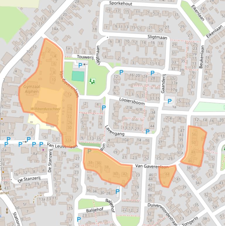 Kaart van postcodegebied 5131CT.